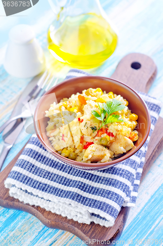 Image of rice with meat