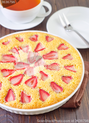 Image of pie with strawberry