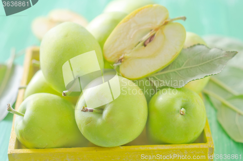 Image of fresh apples in yellow box