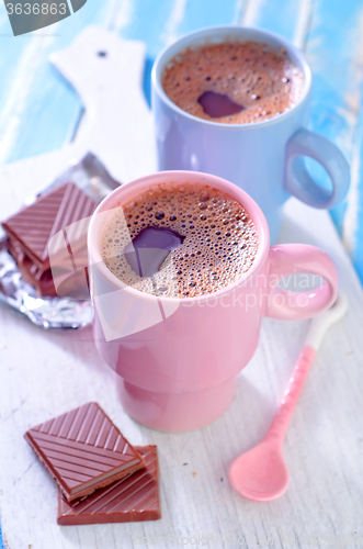 Image of cocoa drink with chocolate