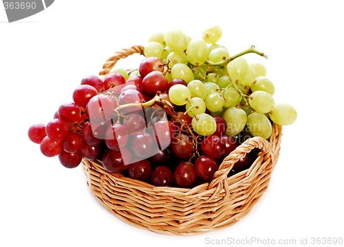 Image of Grapes in a basket