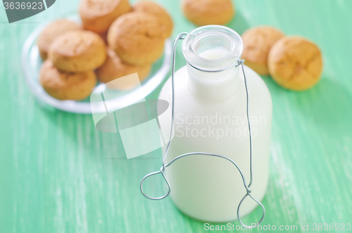 Image of milk with cookies