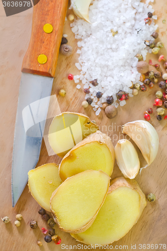 Image of aroma spices on the board