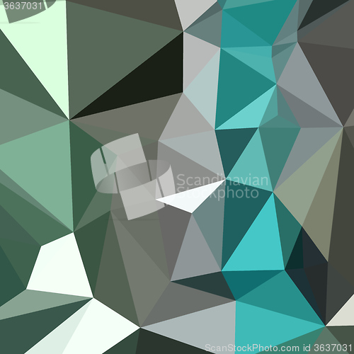 Image of Persian Green Abstract Low Polygon Background