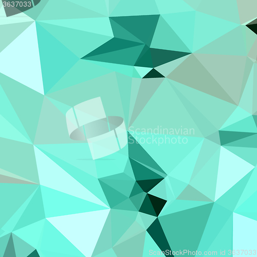 Image of Caribbean Green Abstract Low Polygon Background