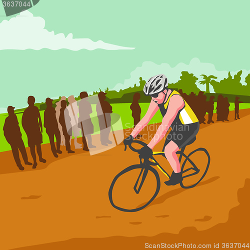 Image of Cyclist Racing WPA