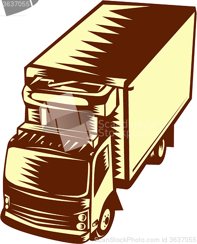 Image of Refrigerated Truck Woodcut