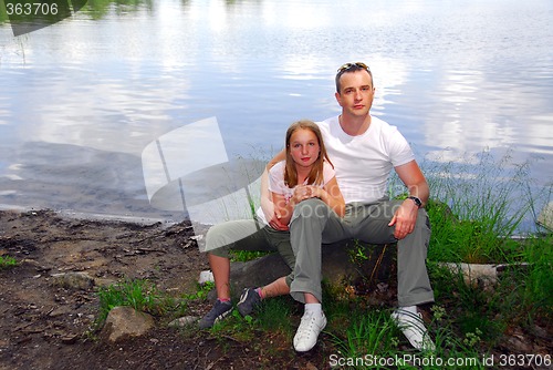 Image of Portrait father daughter