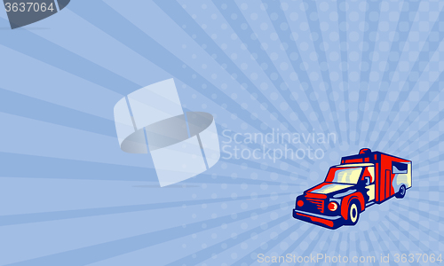 Image of Business card Ambulance Emergency Vehicle Retro