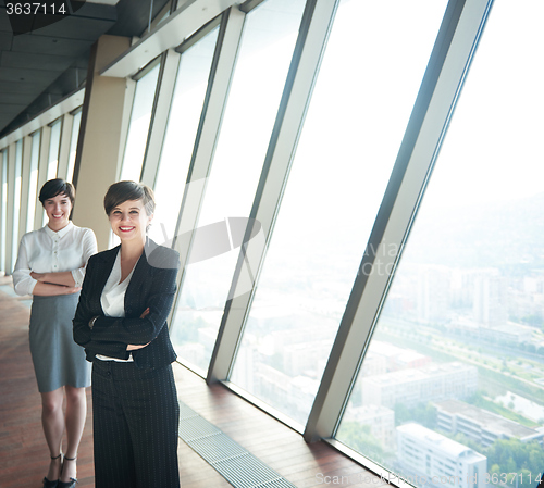 Image of business people group, females as team leaders