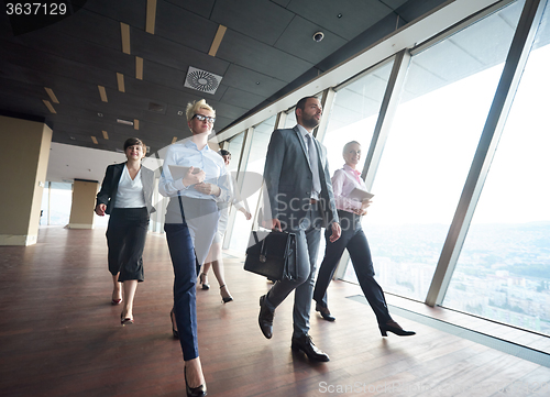 Image of business people group walking