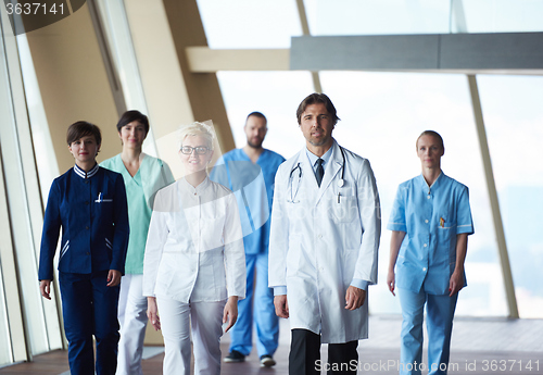 Image of doctors team walking