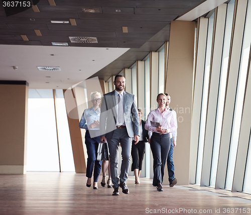 Image of business people group walking