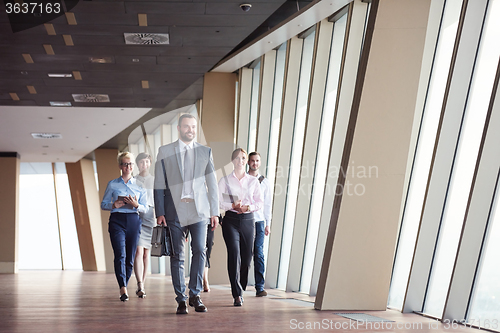 Image of business people group walking