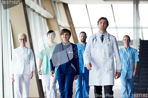 Image of doctors team walking