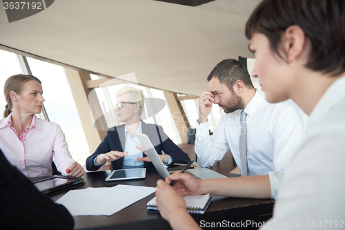 Image of business people group on meeting at office