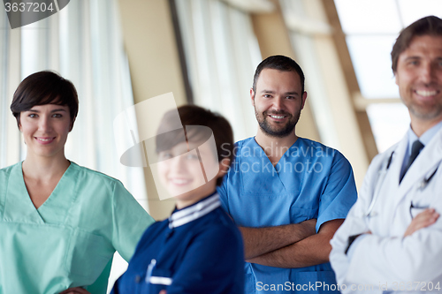 Image of doctors team walking