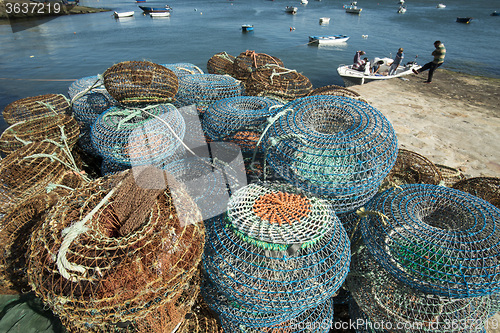 Image of EUROPE PORTUGAL PORTO BEACH COAST ATLANTIC FISHING