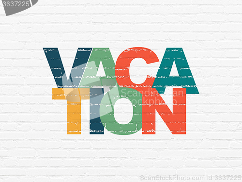 Image of Tourism concept: Vacation on wall background