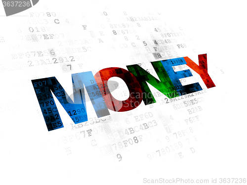 Image of Finance concept: Money on Digital background