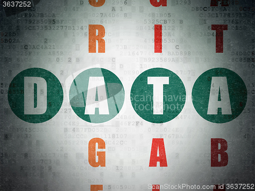 Image of Data concept: Data in Crossword Puzzle