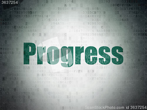 Image of Business concept: Progress on Digital Paper background