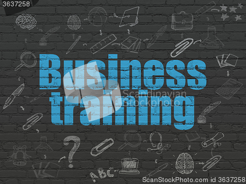 Image of Education concept: Business Training on wall background