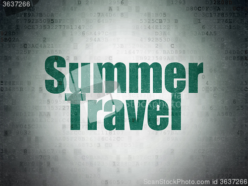 Image of Tourism concept: Summer Travel on Digital Paper background