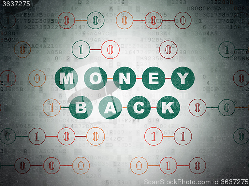 Image of Finance concept: Money Back on Digital Paper background