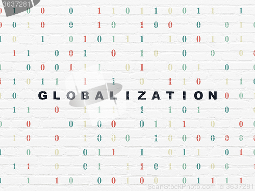 Image of Business concept: Globalization on wall background