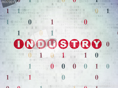 Image of Finance concept: Industry on Digital Paper background