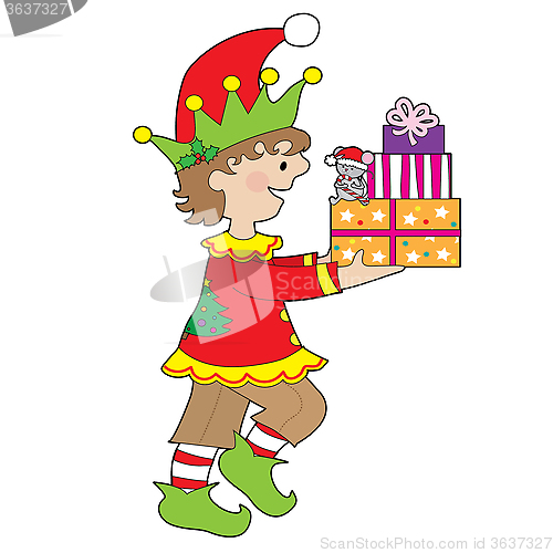 Image of Elf with Present