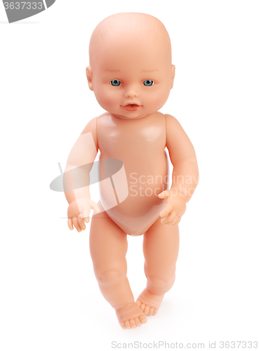 Image of baby doll isolated in white