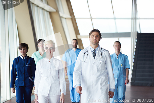 Image of doctors team walking