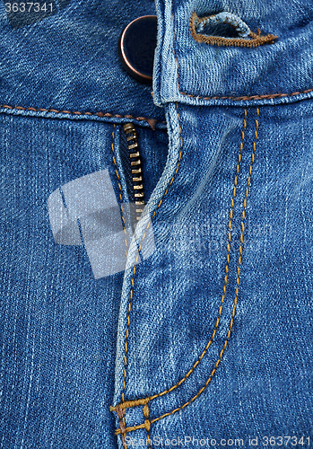 Image of Closeup blue jeans