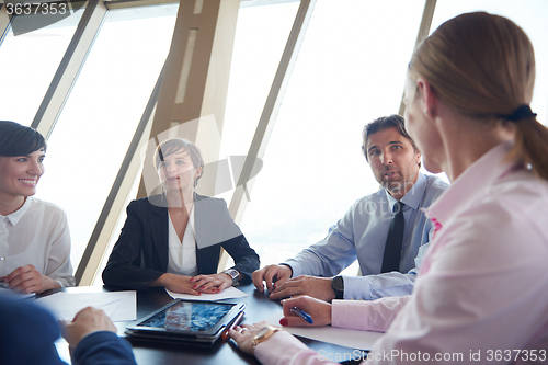 Image of business woman on meeting