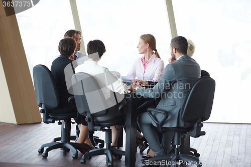 Image of business people group on meeting at office