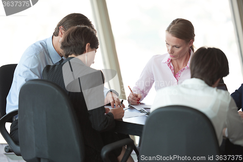 Image of business people group on meeting at office