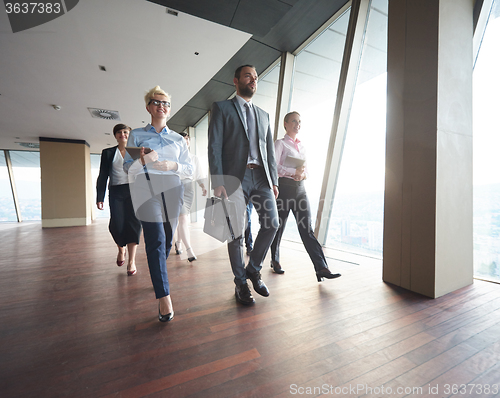 Image of business people group walking