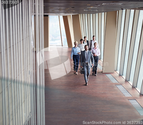 Image of business people group walking