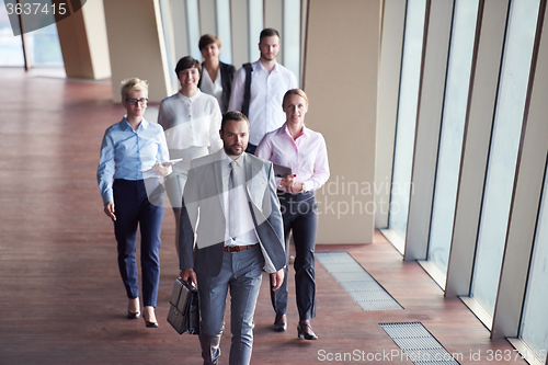 Image of business people group walking