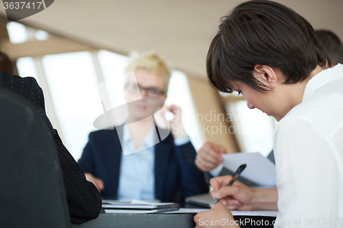 Image of business people group on meeting at office