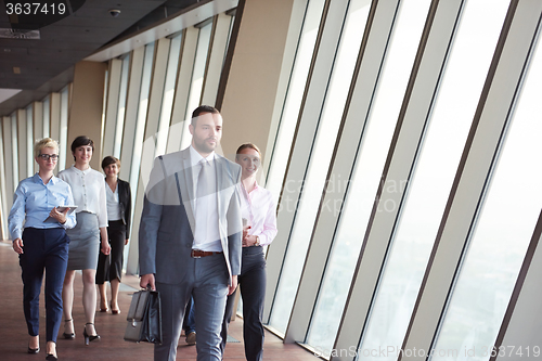 Image of business people group walking