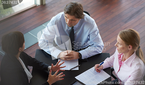 Image of business people group on meeting at office