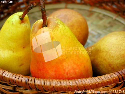 Image of Pears in a basket
