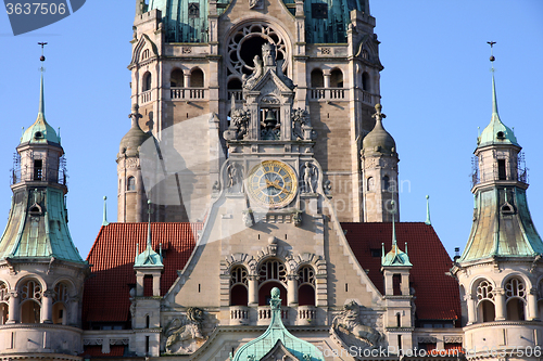Image of New Town Hall (Rathaus) in Hanover, Germany