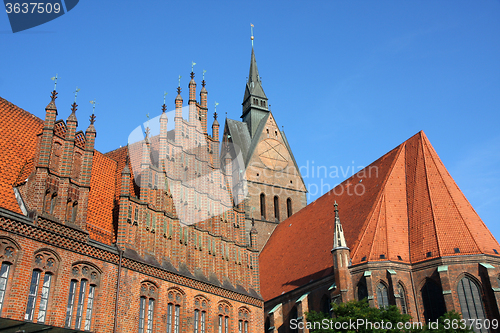 Image of Market Church and Old Town Hall in Hannover, Germany