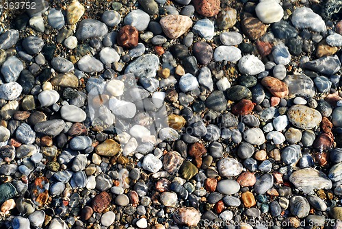 Image of Pebbles under water
