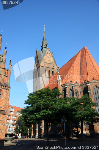 Image of Market Church and Old Town Hall in Hannover, Germany