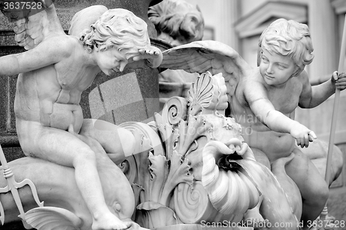 Image of Pallas-Athena-Brunnen Fountain, Austrian Parliament in Vienna, A